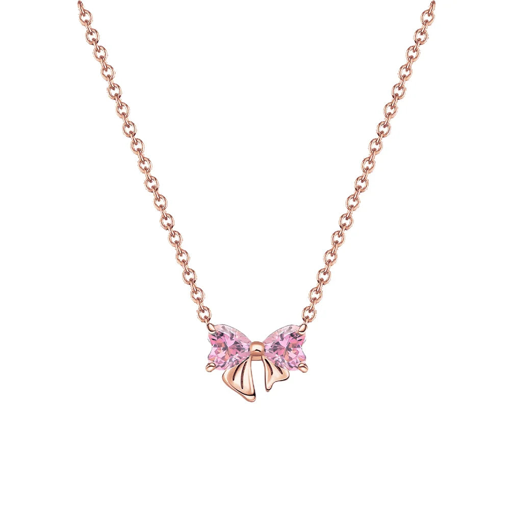 Colar de Prata Graça em Rosa